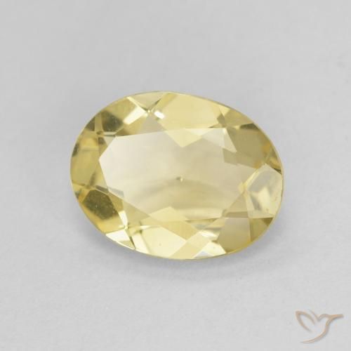 1.50ct 天然 浅金黄色 绿柱石, 椭圆形, VVS-VS