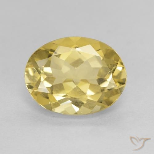 2.15ct 天然 浅金黄色 绿柱石, 椭圆形, VVS-VS