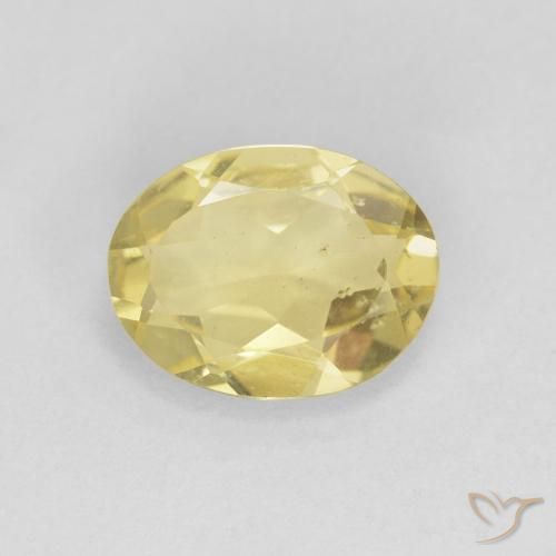 1.33ct 天然 非常浅的第戎黄 绿柱石, 椭圆形, VS