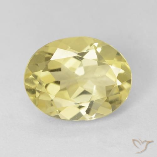 2.37ct 天然 非常浅的第戎黄 绿柱石, 椭圆形, VS