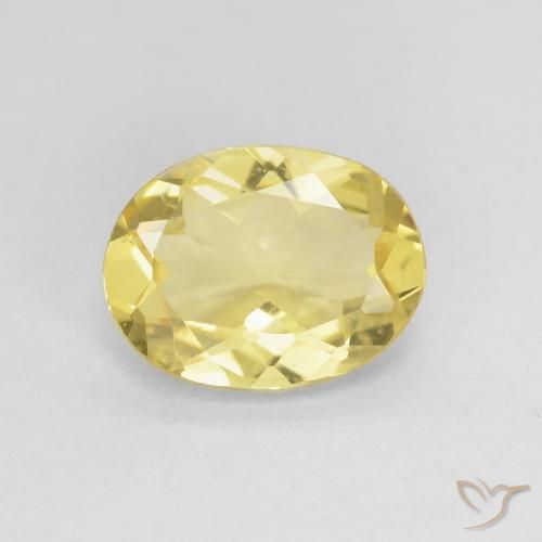 1.45ct 天然 淡黄色 绿柱石, 椭圆形, VS