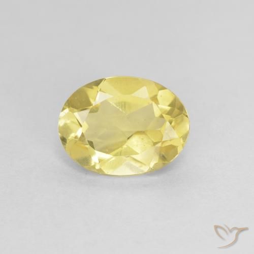 1.07ct 天然 非常浅的第戎黄 绿柱石, 椭圆形, VS