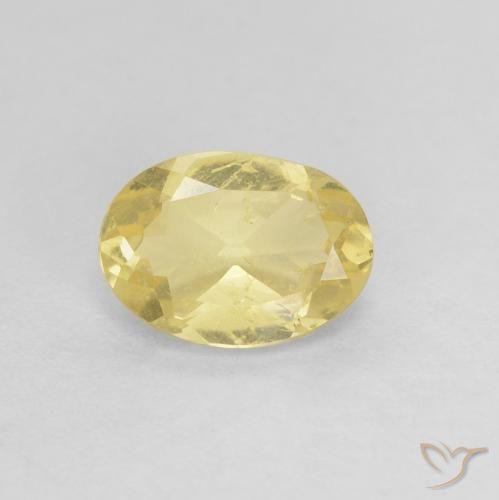 0.75ct 天然 淡黄色 绿柱石, 椭圆形, VS