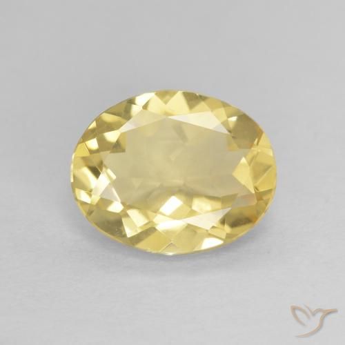 1.84ct 天然 淡黄色 绿柱石, 椭圆形, VVS