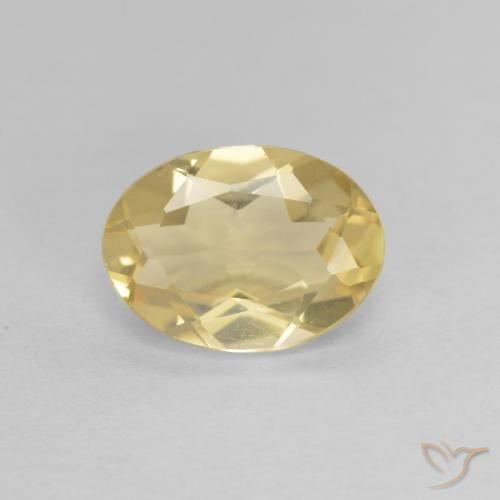 1.49ct 天然 浅金色 绿柱石, 椭圆形, VVS