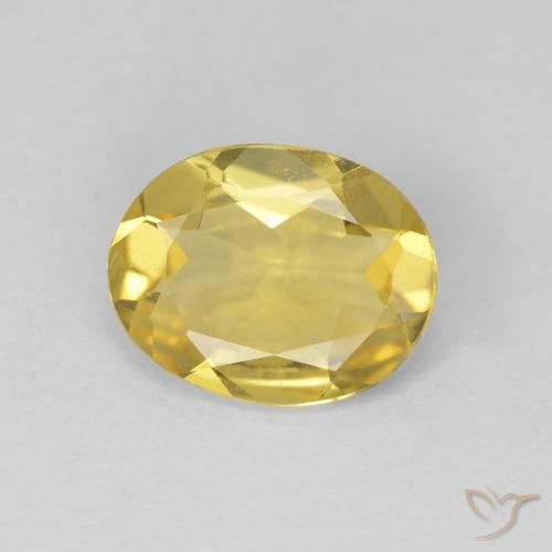 1.70ct 天然 浅金黄色 绿柱石, 椭圆形, VVS