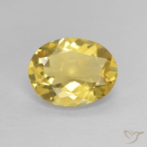 1.97ct 天然 浅金黄色 绿柱石, 椭圆形, VVS