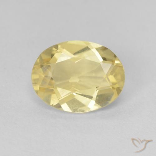 1.70ct 天然 淡黄色 绿柱石, 椭圆形, VVS