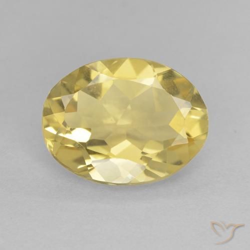 2.03ct 天然 淡黄色 绿柱石, 椭圆形, VVS