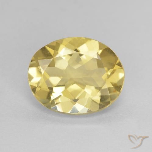 2.15ct 天然 浅金黄色 绿柱石, 椭圆形, VVS