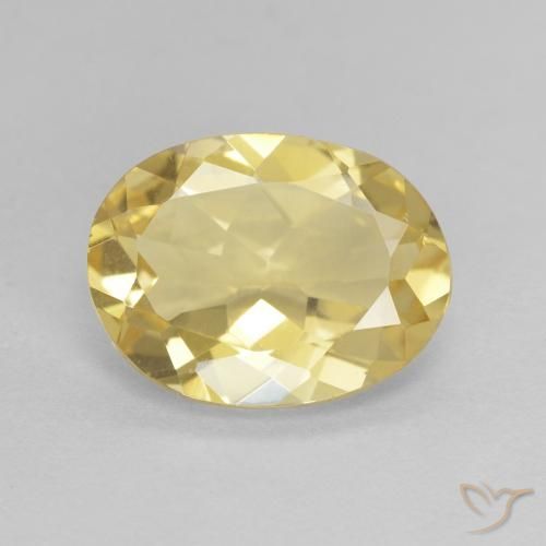 1.96ct 天然 浅金黄色 绿柱石, 椭圆形, VVS