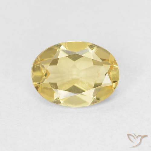 1.07ct 天然 淡黄色 绿柱石, 椭圆形, VS