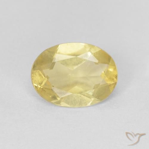 0.76ct 天然 浅金色 绿柱石, 椭圆形, VS
