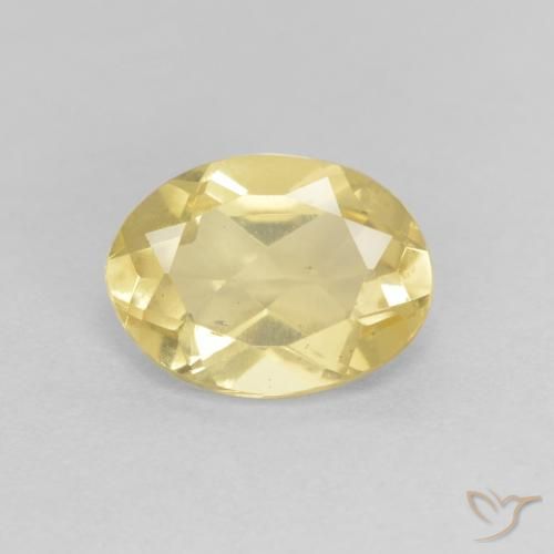 1.11ct 天然 浅金黄色 绿柱石, 椭圆形, VS