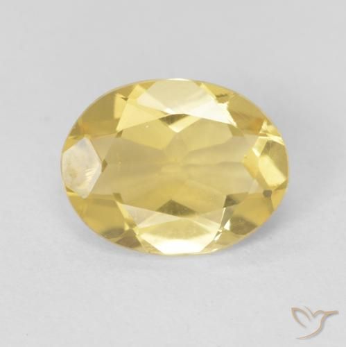 1.56ct 天然 浅金色 绿柱石, 椭圆形, VS