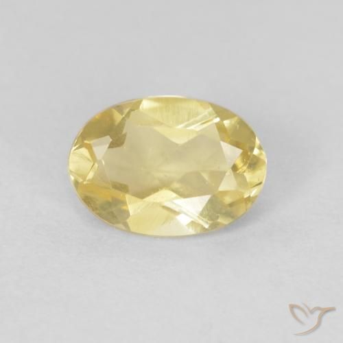 0.66ct 天然 浅金色 绿柱石, 椭圆形, VS