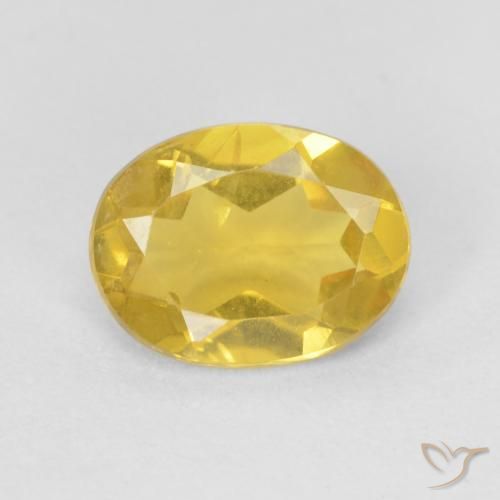 0.89ct 天然 浅金黄色 绿柱石, 椭圆形, VS