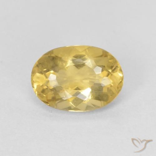 0.69ct 天然 浅金黄色 绿柱石, 椭圆形, VS