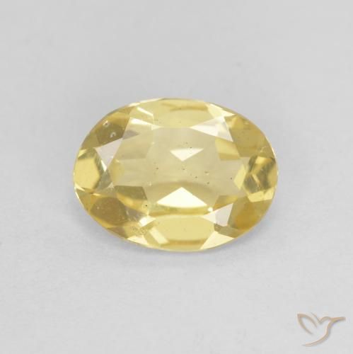 1.00ct 天然 淡黄色 绿柱石, 椭圆形, VS