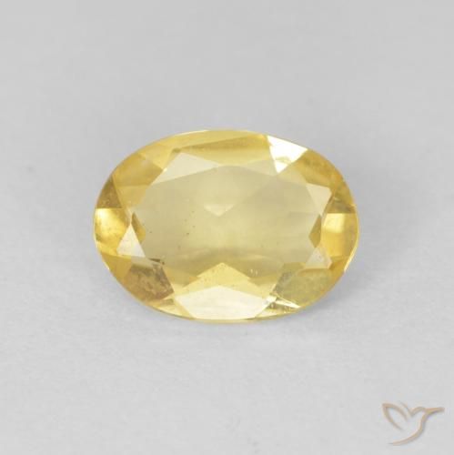 0.90ct 天然 浅金色 绿柱石, 椭圆形, VS