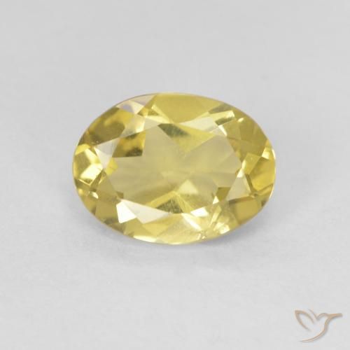1.13ct 天然 浅金色 绿柱石, 椭圆形, VS