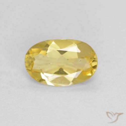 0.54ct 天然 浅金色 绿柱石, 椭圆形, VS