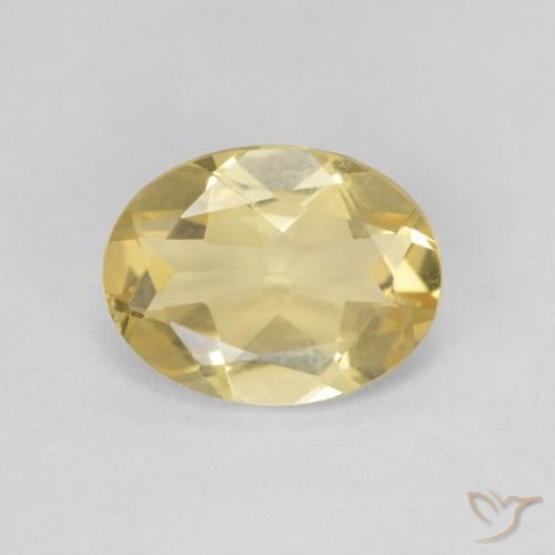 1.57ct 天然 浅金色 绿柱石, 椭圆形, VVS-VS