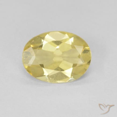 1.34ct 天然 浅金色 绿柱石, 椭圆形, VVS-VS