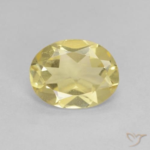 1.54ct 天然 浅金黄色 绿柱石, 椭圆形, VVS-VS