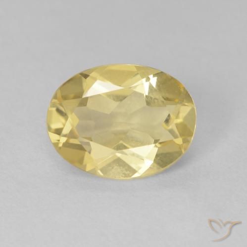 1.68ct 天然 淡黄色 绿柱石, 椭圆形, VVS-VS