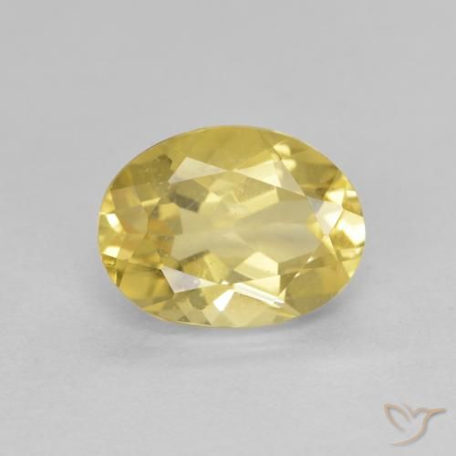 1.73ct 天然 浅金黄色 绿柱石, 椭圆形, VVS-VS