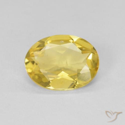 1.31ct 天然 浅金色 绿柱石, 椭圆形, VS