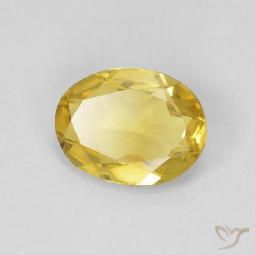 1.48ct 天然 浅金黄色 绿柱石, 椭圆形, VS