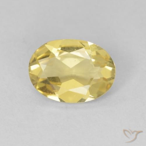 0.92ct 天然 浅金黄色 绿柱石, 椭圆形, VVS-VS