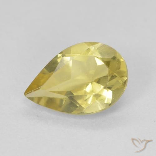 1.19ct 天然 浅金色 绿柱石, 梨形, VVS-VS