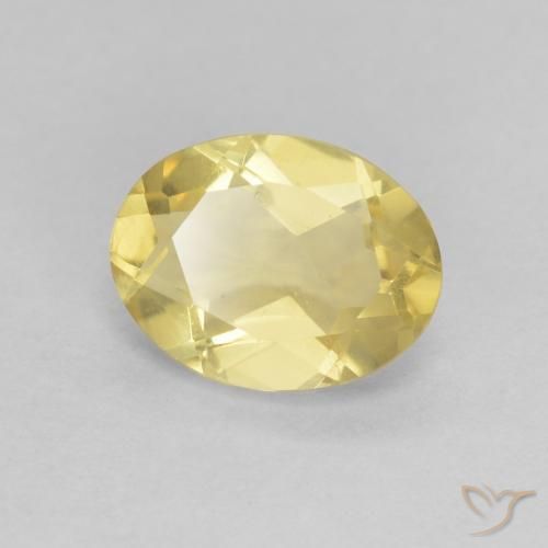 1.22ct 天然 浅金黄色 绿柱石, 椭圆形, VVS-VS