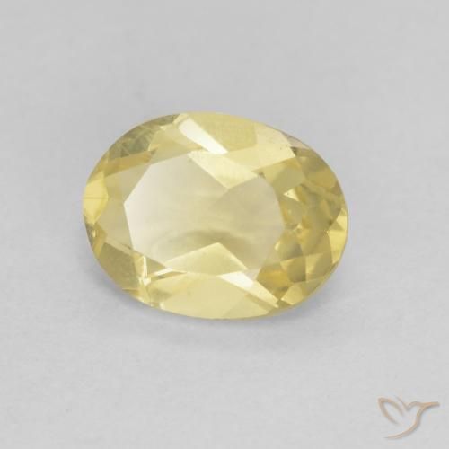 1.14ct 天然 淡黄色 绿柱石, 椭圆形, VVS-VS
