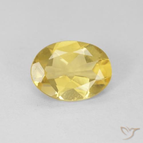 1.35ct 天然 浅金黄色 绿柱石, 椭圆形, VVS
