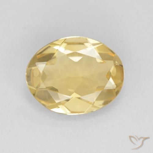 1.83ct 天然 浅金黄色 绿柱石, 椭圆形, VVS