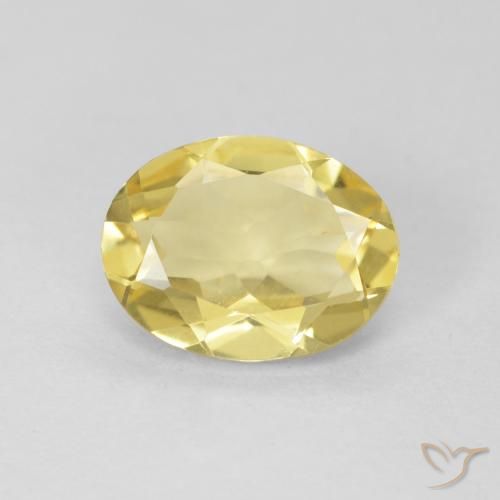 1.54ct 天然 浅金黄色 绿柱石, 椭圆形, VVS