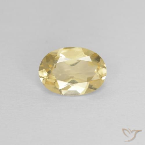 0.69ct 天然 浅金黄色 绿柱石, 椭圆形, VVS