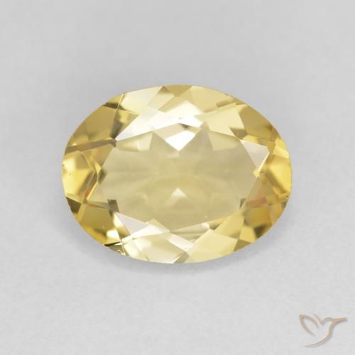2.25ct 天然 淡黄色 绿柱石, 椭圆形, VS
