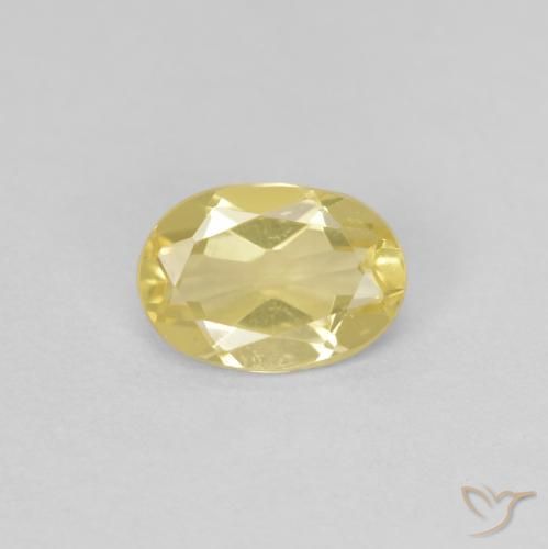 0.64ct 天然 浅金黄色 绿柱石, 椭圆形, VVS-VS