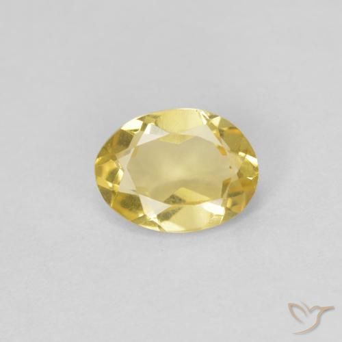 0.65ct 天然 浅金黄色 绿柱石, 椭圆形, VVS-VS