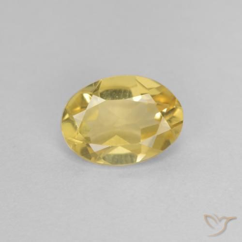 0.73ct 天然 浅金黄色 绿柱石, 椭圆形, VVS-VS