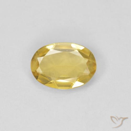 0.52ct 天然 浅金黄色 绿柱石, 椭圆形, VVS-VS