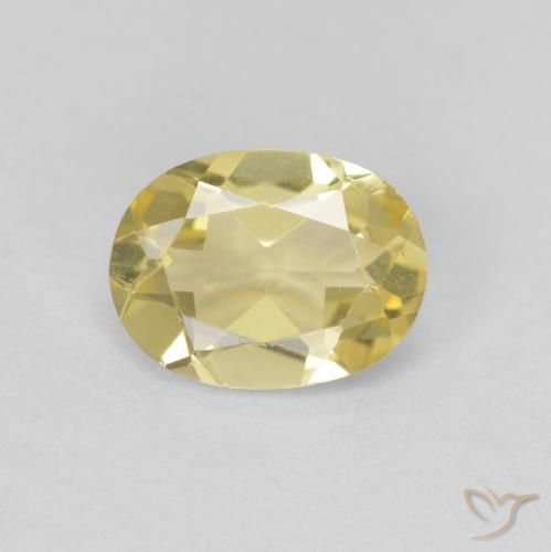 1.10ct 天然 浅金色 绿柱石, 椭圆形, VVS-VS