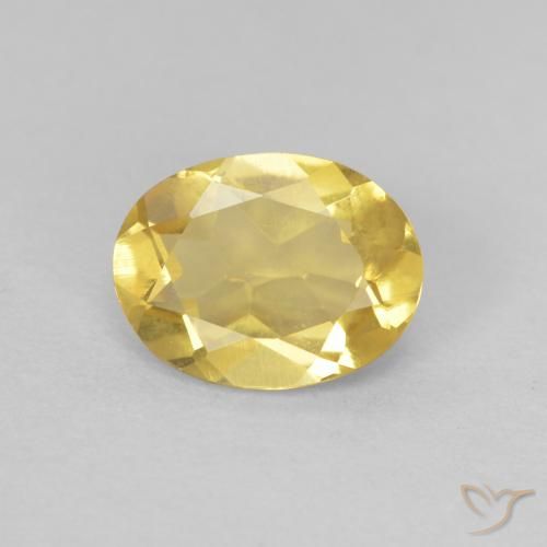 1.07ct 天然 浅金黄色 绿柱石, 椭圆形, VVS-VS