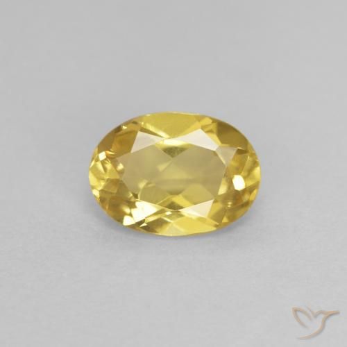 0.74ct 天然 淡黄色 绿柱石, 椭圆形, VVS-VS