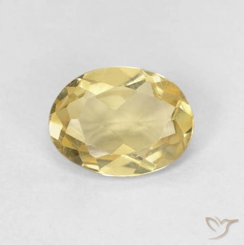 1.04ct 天然 暖黄 绿柱石, 椭圆形, VVS-VS